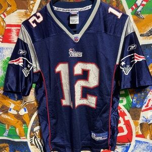 Vintage New England Patriots Tom Brady Football Jersey